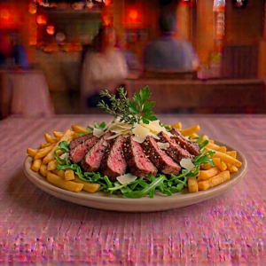 Tagliata di manzo alla rucola